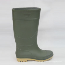 Botas de chuva de PVC (superior verde / sola amarela). Sapatos de trabalho